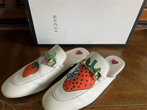 gucci strawberry top|gucci strawberry loafer.